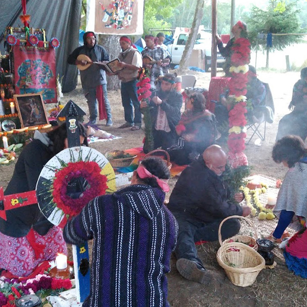 Altar during Velacion and the morning after.