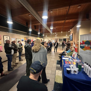 Attendees consisted of local Veteran Artists, Community Members and Gold Star Families who lost a loved one as a result of their Military Service